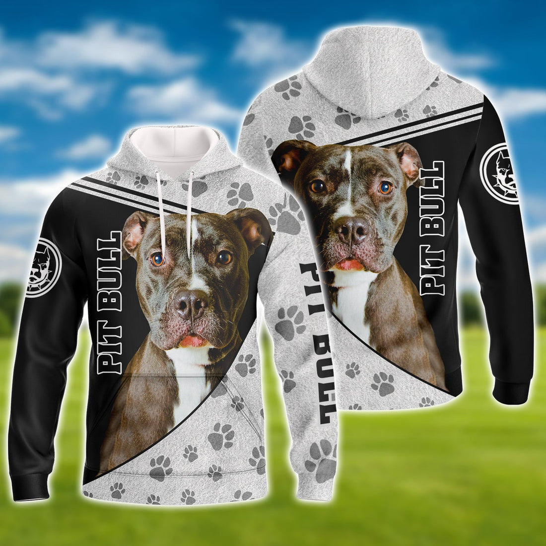 FUNSTUFFPRINT Pitbull Lover 3D Hoodie and Zip Hoodie
