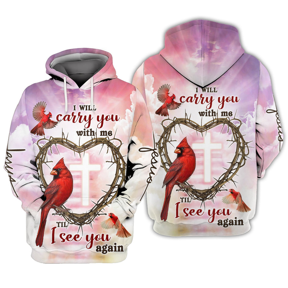 FUNSTUFFPRINT I Will Carry You With Me, Til I See You Again 3D Hoodie and Zip Hoodie