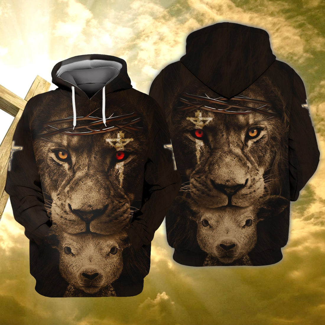 FUNSTUFFPRINT Jesus - Full Print 3D Hoodie and Zip Hoodie