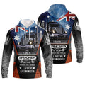 FUNSTUFFPRINT I'm A Trucker Australian 3D Hoodie and Zip Hoodie
