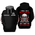 FUNSTUFFPRINT I'm A Welder But I Can't Fix Stupid 3D Shirts Personalized Name 3D Hoodie and Zip Hoodie