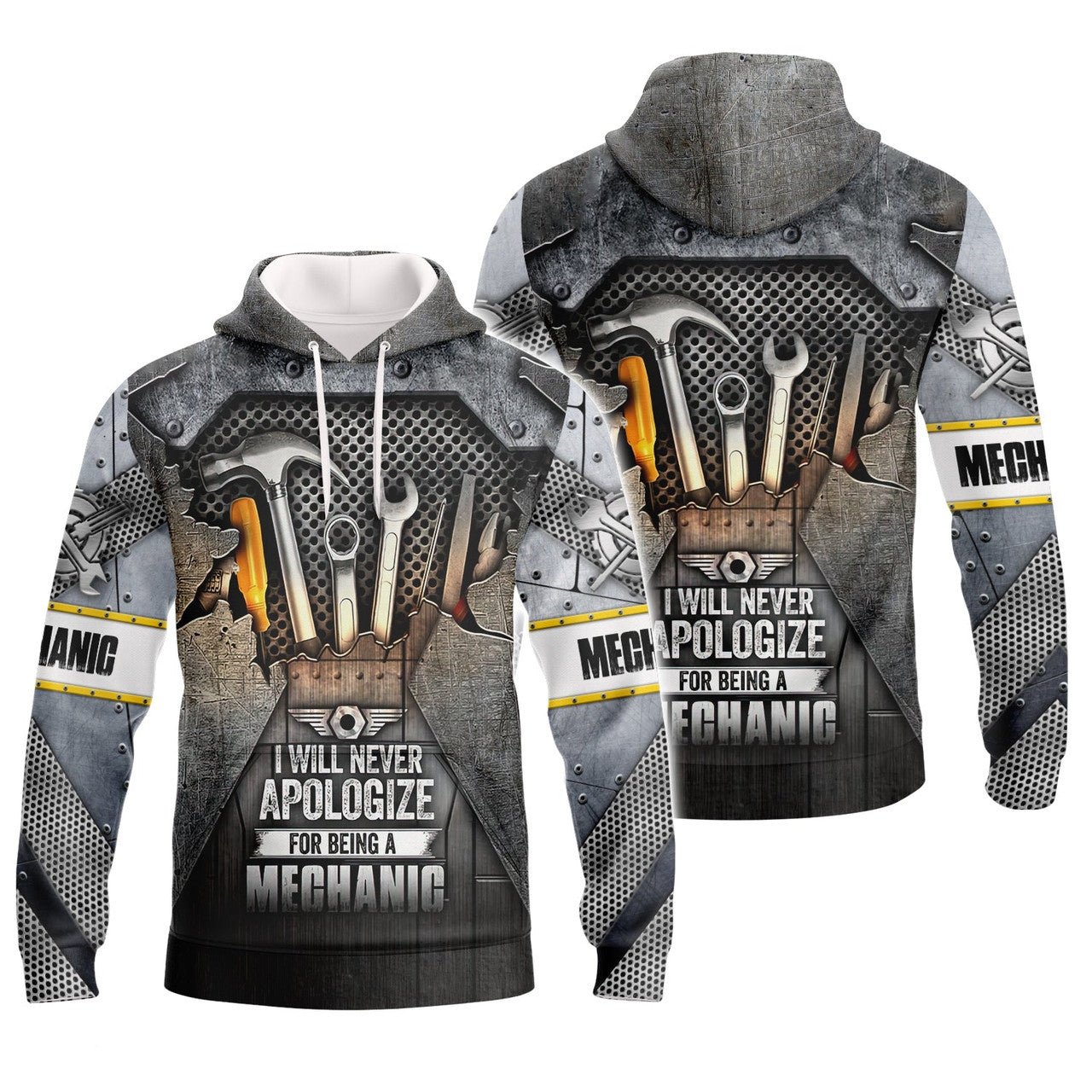 FUNSTUFFPRINT I Will Never ApoIogize For Being A Mechanic 3D Hoodie and Zip Hoodie