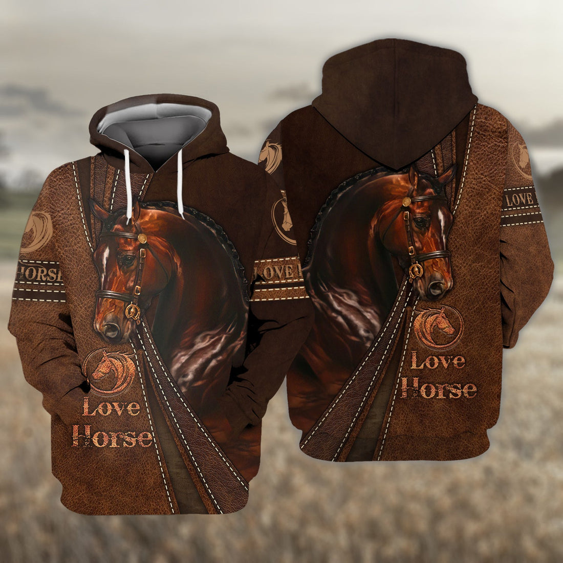 FUNSTUFFPRINT Love Horse - Full Print 3D Hoodie and Zip Hoodie