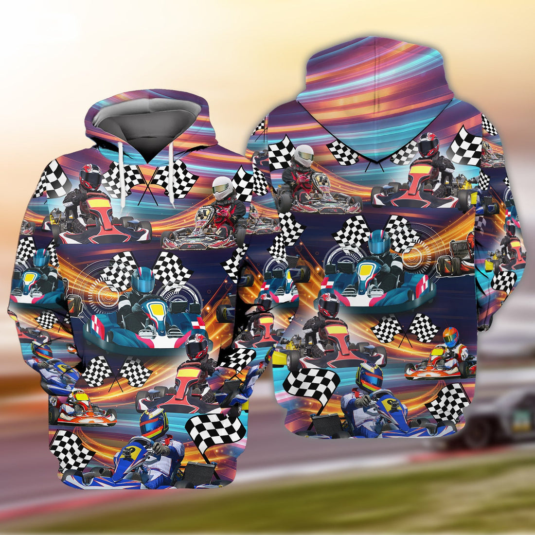 FUNSTUFFPRINT Racing - Full Print 3D Hoodie and Zip Hoodie