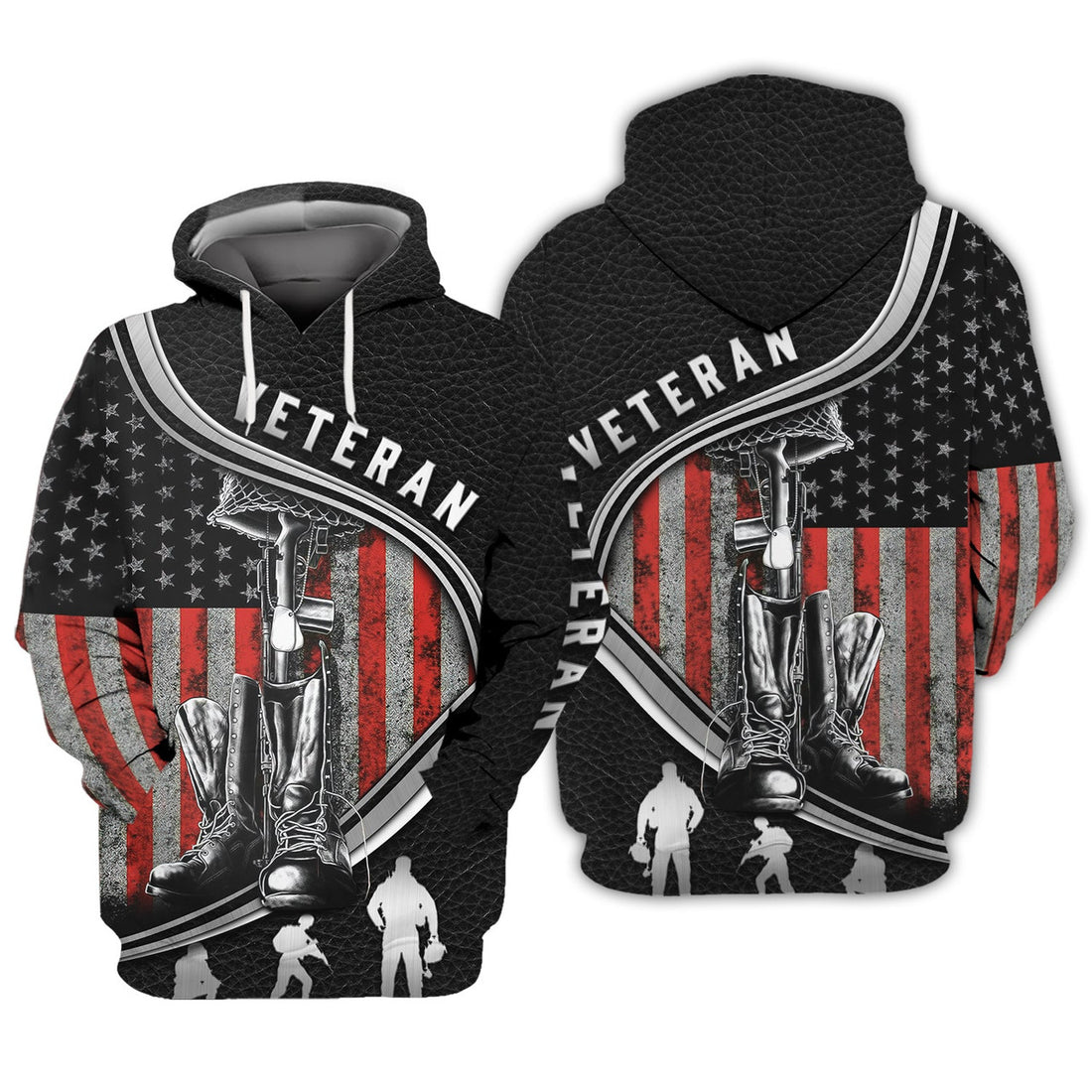 FUNSTUFFPRINT VETERAN Full Print 3D Hoodie and Zip Hoodie