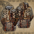 FUNSTUFFPRINT Native Skull 3D Hoodie and Zip Hoodie