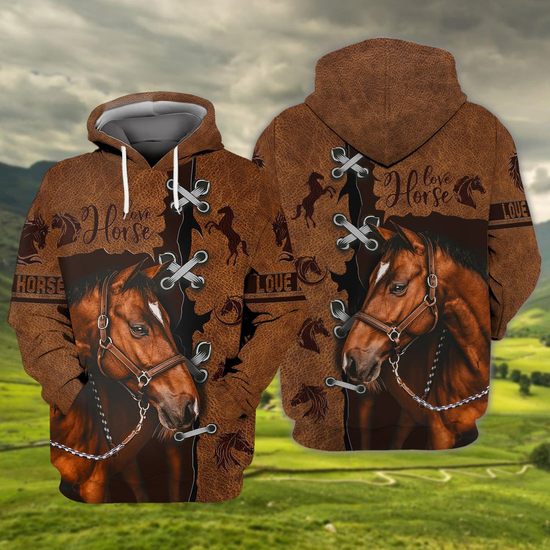 FUNSTUFFPRINT Love Horse - 3D Full Print 3D Hoodie and Zip Hoodie
