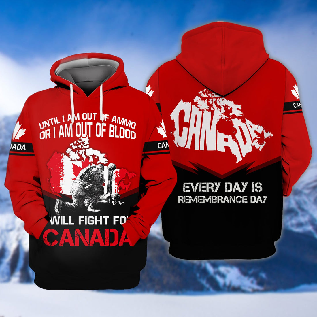 FUNSTUFFPRINT Every Day Is Remembrance Day Design 3D Hoodie and Zip Hoodie