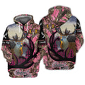 FUNSTUFFPRINT Hunting Pink Camo Country Girl 3D Hoodie and Zip Hoodie