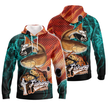 FUNSTUFFPRINT Redfish Fishing - Full Print 3D Hoodie and Zip Hoodie