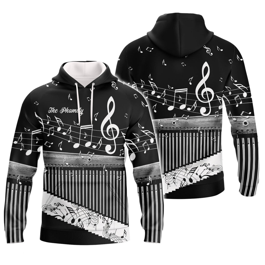 FUNSTUFFPRINT The Phamily Chime Bar 3D Hoodie and Zip Hoodie