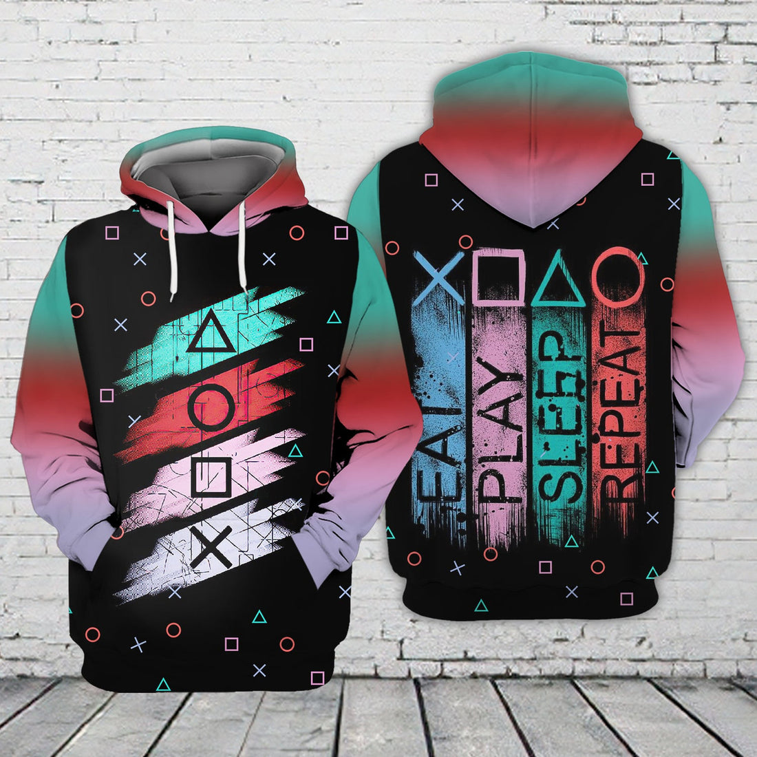 FUNSTUFFPRINT Gamer, 3D Full Print 05 3D Hoodie and Zip Hoodie