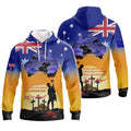 FUNSTUFFPRINT Australia Veteran Lest We Forget 3D Hoodie and Zip Hoodie