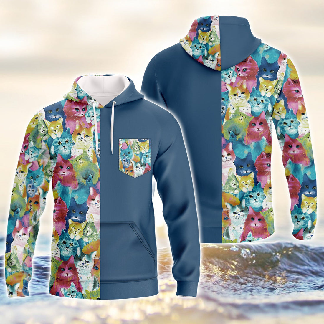 FUNSTUFFPRINT Cat- Full Print 3D Hoodie and Zip Hoodie
