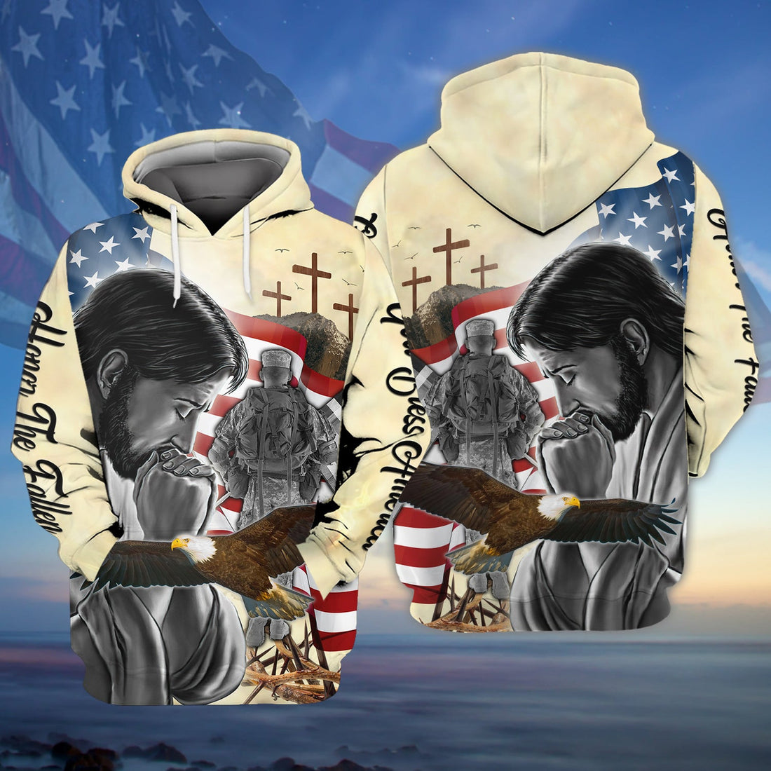FUNSTUFFPRINT Jesus - 3D Full Print 3D Hoodie and Zip Hoodie
