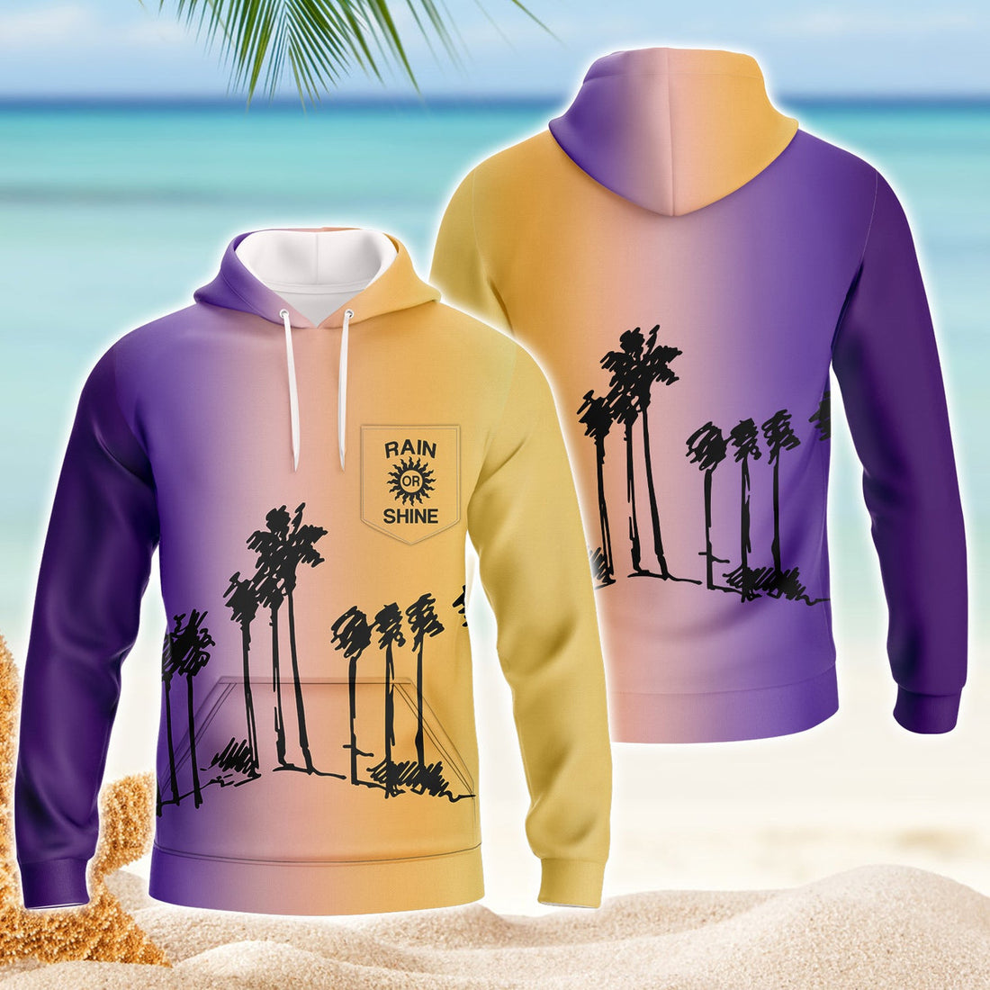 FUNSTUFFPRINT Rain And Shine 3D Hoodie and Zip Hoodie