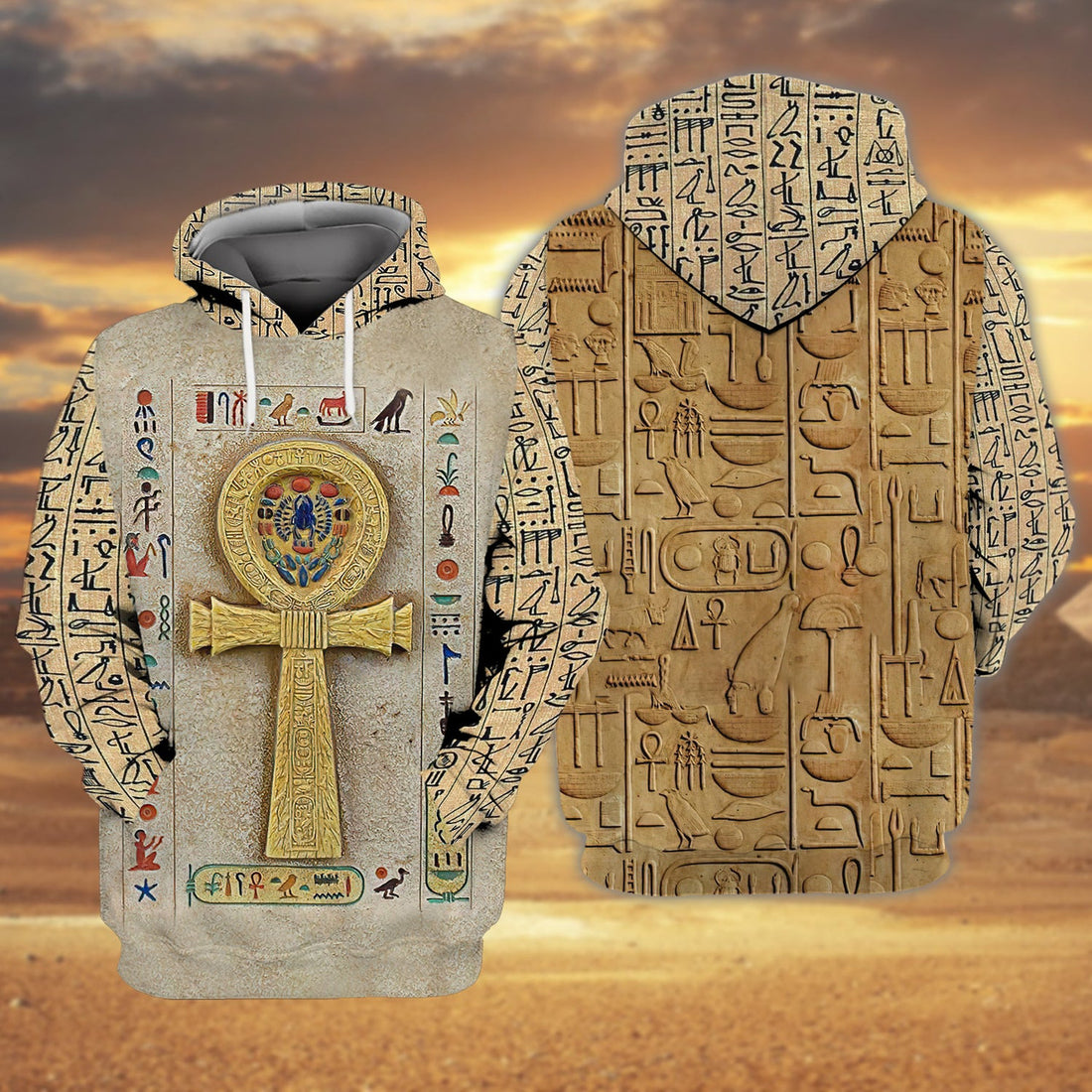 FUNSTUFFPRINT Egypt - Full Print 3D Hoodie and Zip Hoodie