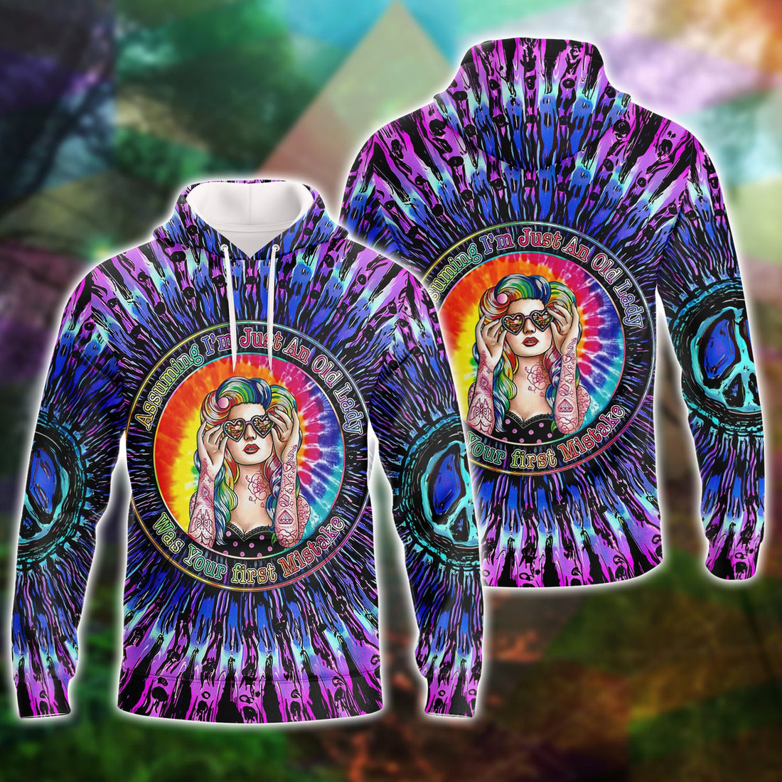 FUNSTUFFPRINT Hippie - 3D Full Print HTL 3D Hoodie and Zip Hoodie