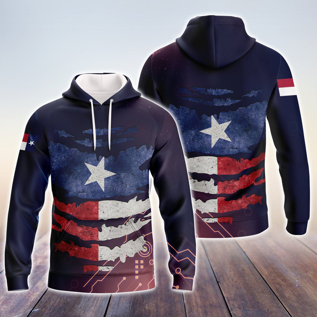FUNSTUFFPRINT Texas - Full Print 3D Hoodie and Zip Hoodie