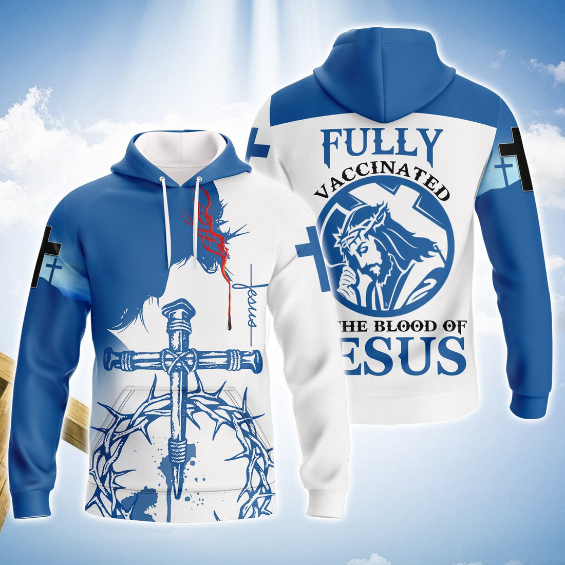 FUNSTUFFPRINT Jesus - Full Print 3D Hoodie and Zip Hoodie