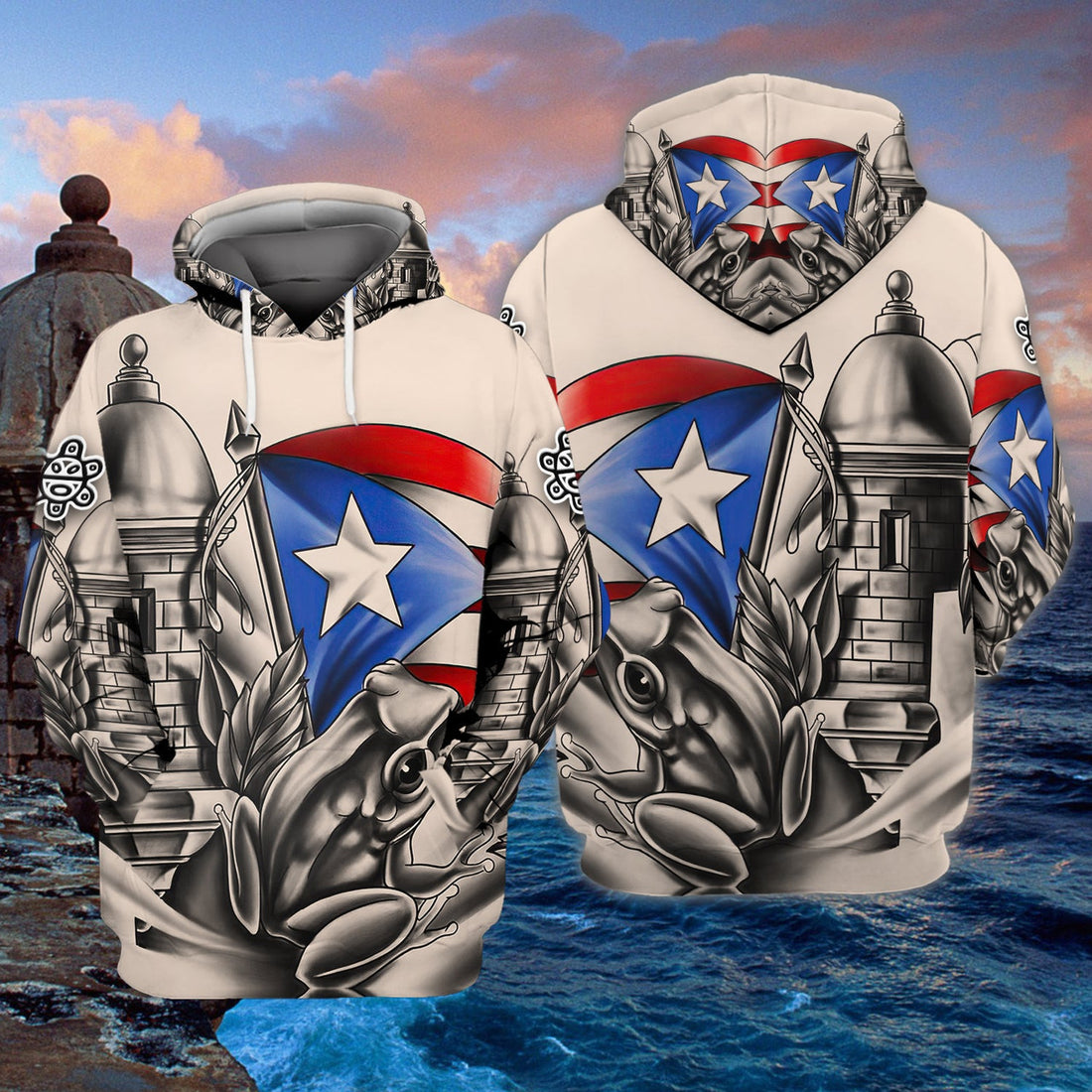 FUNSTUFFPRINT Puerto Rico 3D Hoodie and Zip Hoodie