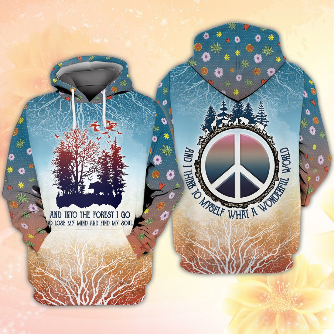 FUNSTUFFPRINT And Into The Forest I Go To Lose My Mind And Find My Soul 3D Hoodie and Zip Hoodie