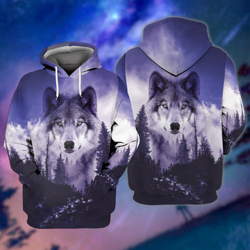 FUNSTUFFPRINT Full Print - Wolf 3D Hoodie and Zip Hoodie