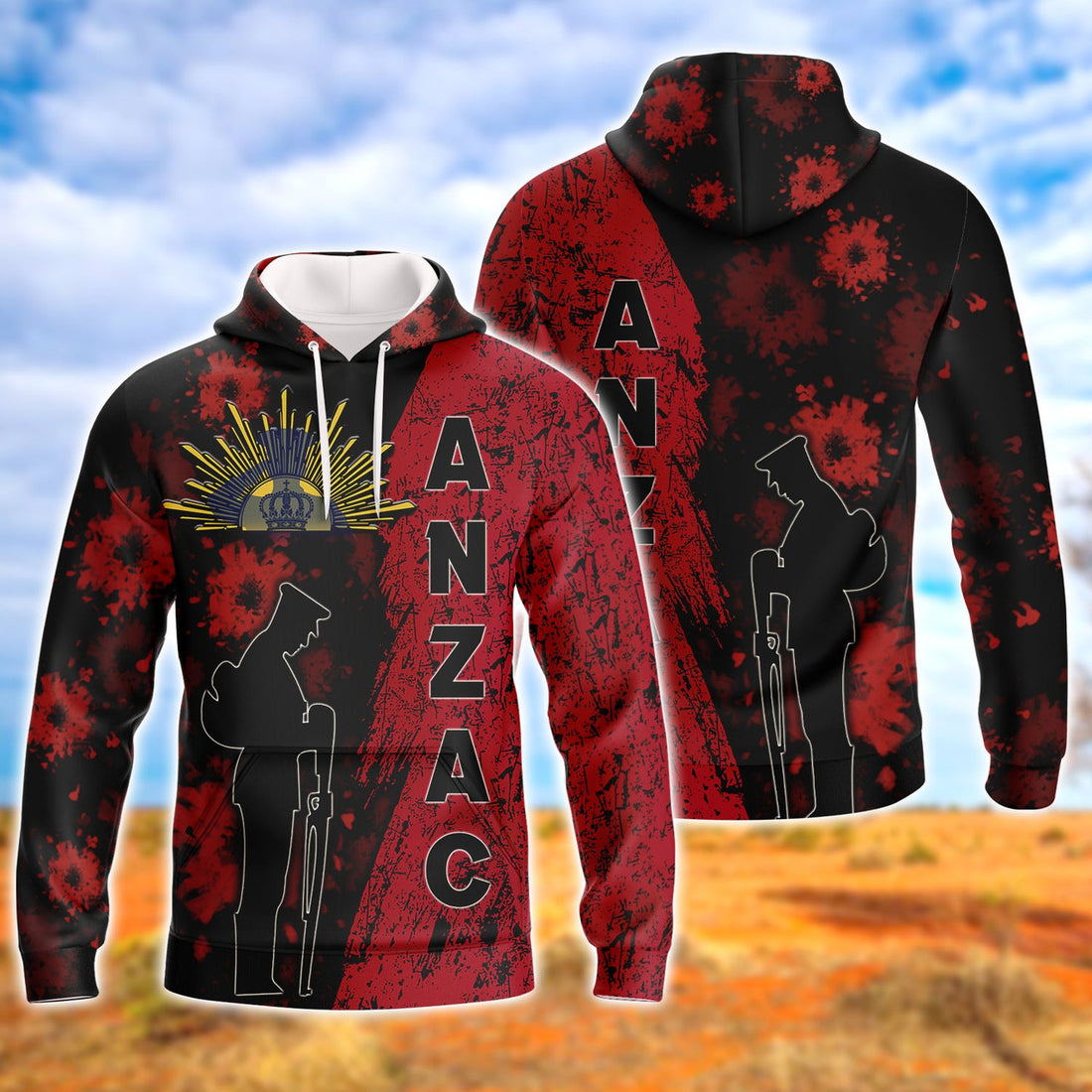 FUNSTUFFPRINT ANZAC - 3D Full Print 3D Hoodie and Zip Hoodie