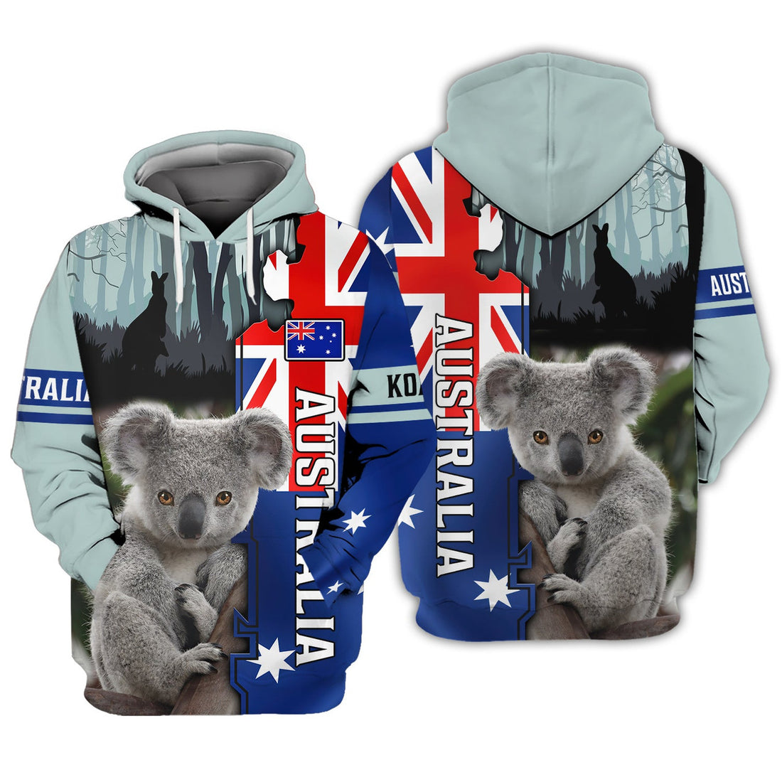 FUNSTUFFPRINT Australia Koala 3D Hoodie and Zip Hoodie