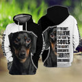 FUNSTUFFPRINT Dachshund Soul 3D Hoodie and Zip Hoodie