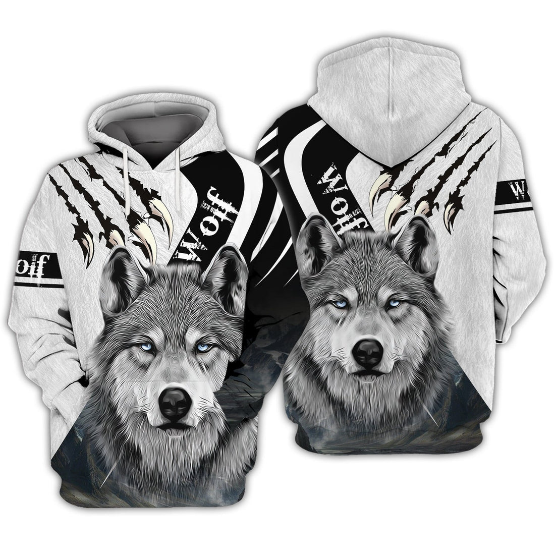 FUNSTUFFPRINT Wolf - Full Print 3D Hoodie and Zip Hoodie