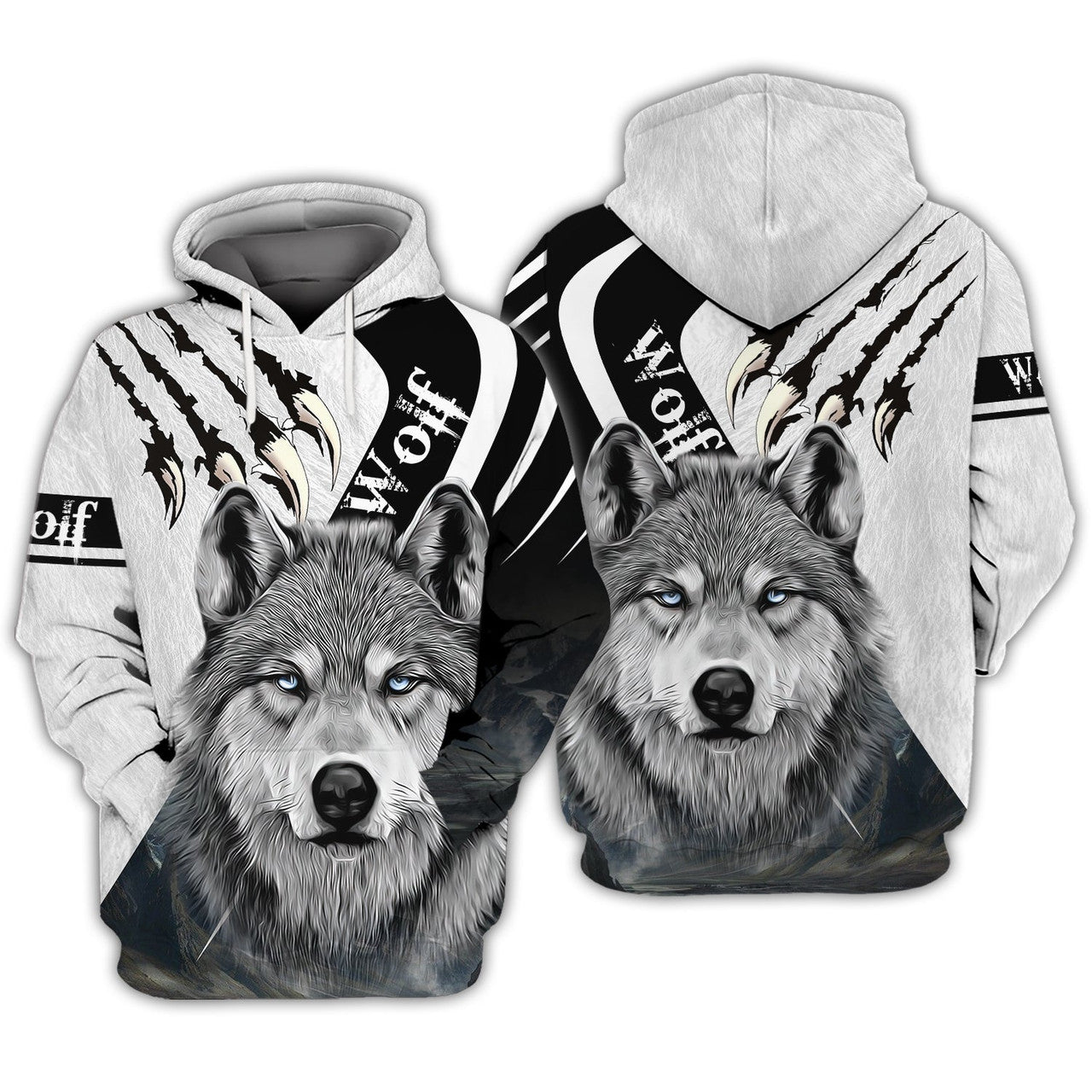 FUNSTUFFPRINT Wolf - Full Print 3D Hoodie and Zip Hoodie