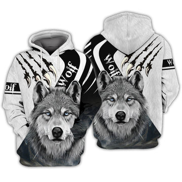 FUNSTUFFPRINT Wolf - Full Print 3D Hoodie and Zip Hoodie