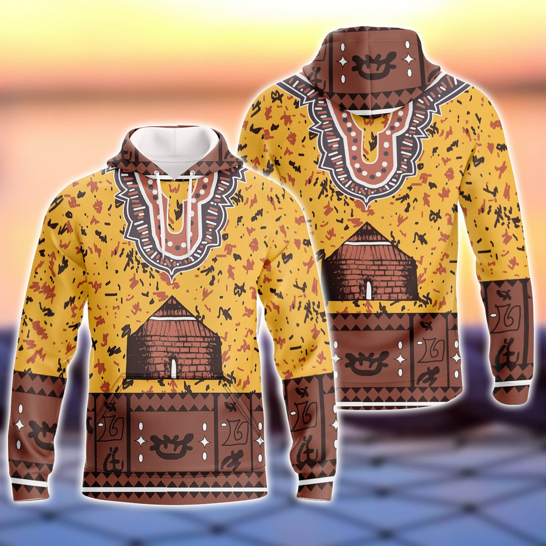 FUNSTUFFPRINT Traditional African 3D Hoodie and Zip Hoodie