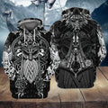 FUNSTUFFPRINT Viking Full Print Tad 02 3D Hoodie and Zip Hoodie