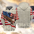 FUNSTUFFPRINT Eagle - 3D Full Print 3D Hoodie and Zip Hoodie