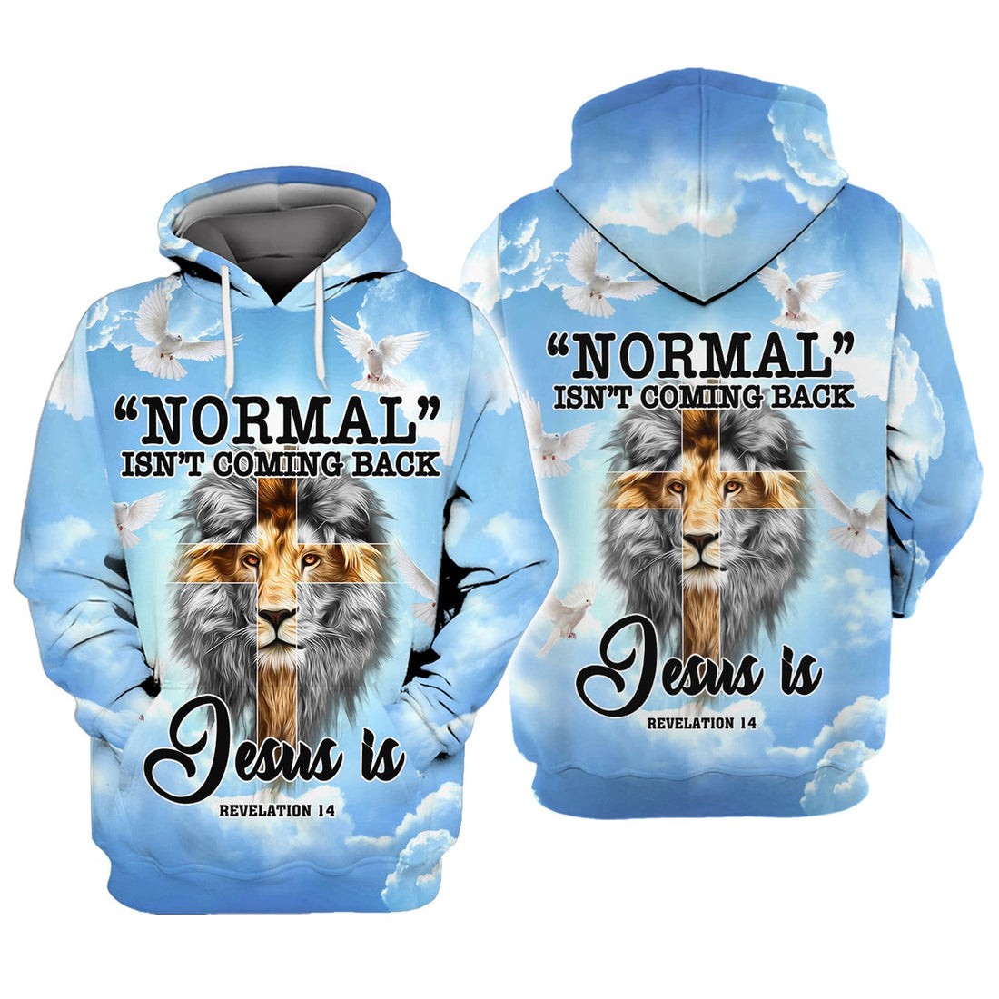 FUNSTUFFPRINT Normal Isn't Coming Back Jesus Is 3D Hoodie and Zip Hoodie