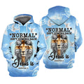 FUNSTUFFPRINT Normal Isn't Coming Back Jesus Is 3D Hoodie and Zip Hoodie