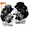 FUNSTUFFPRINT Piano 1211 - Personalized Name 3D Hoodie and Zip Hoodie