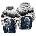 FUNSTUFFPRINT White Tiger 0404 - 3D Full Print 3D Hoodie and Zip Hoodie
