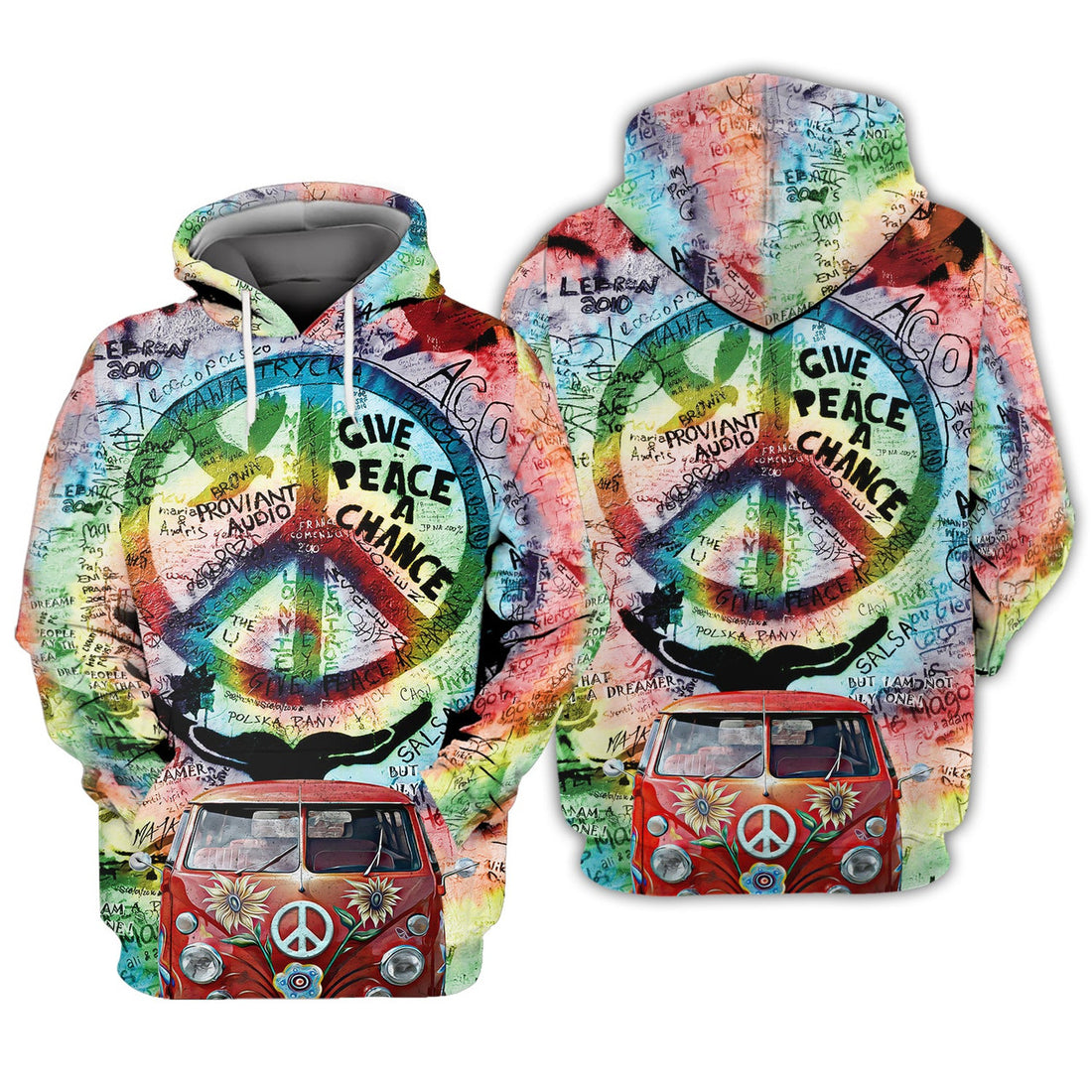 FUNSTUFFPRINT Hippie - 3D Full Print 3D Hoodie and Zip Hoodie