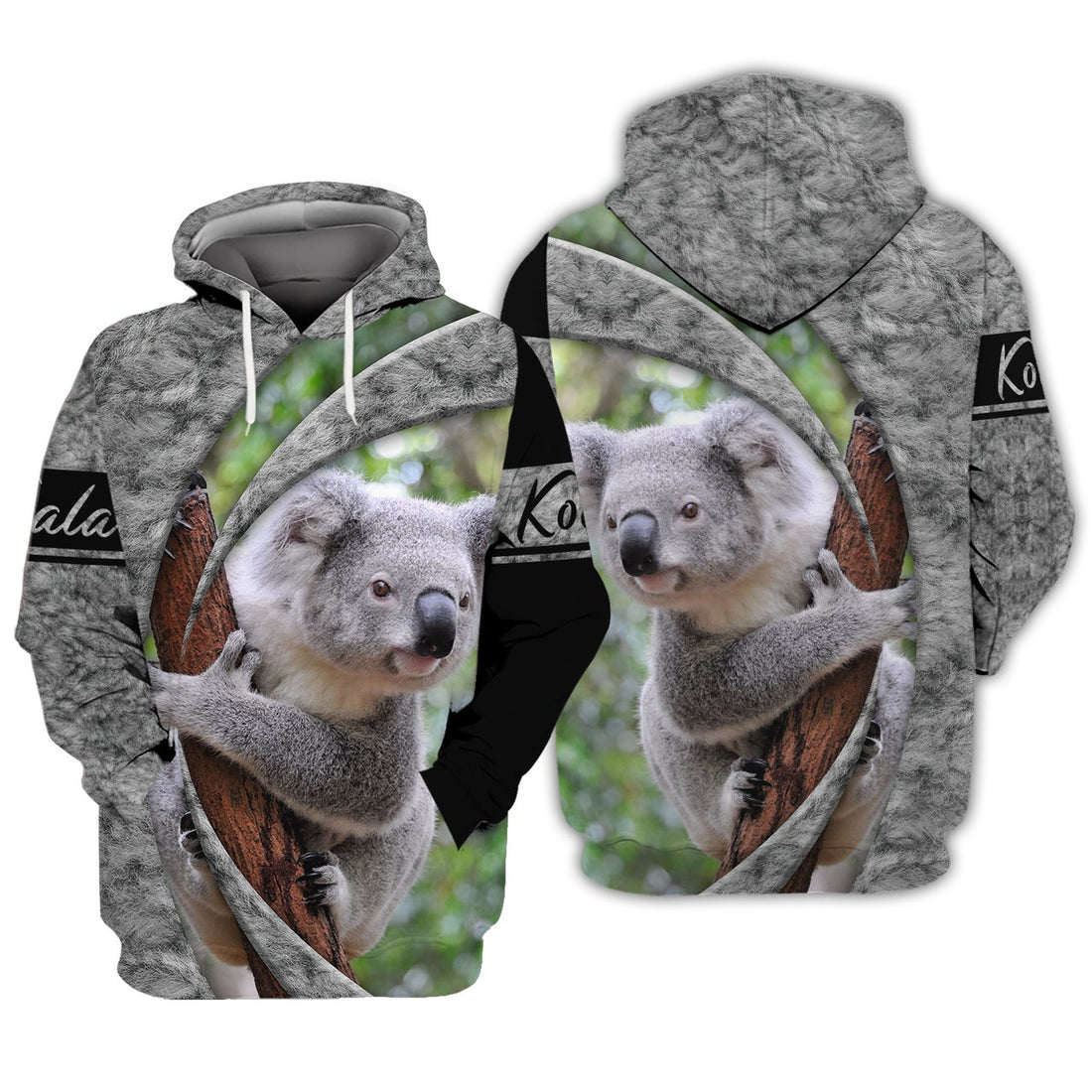 FUNSTUFFPRINT Koala - Full Print 3D Hoodie and Zip Hoodie