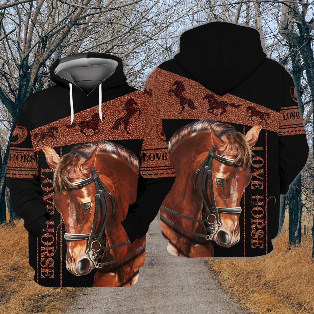 FUNSTUFFPRINT Love Horse 3D Hoodie and Zip Hoodie