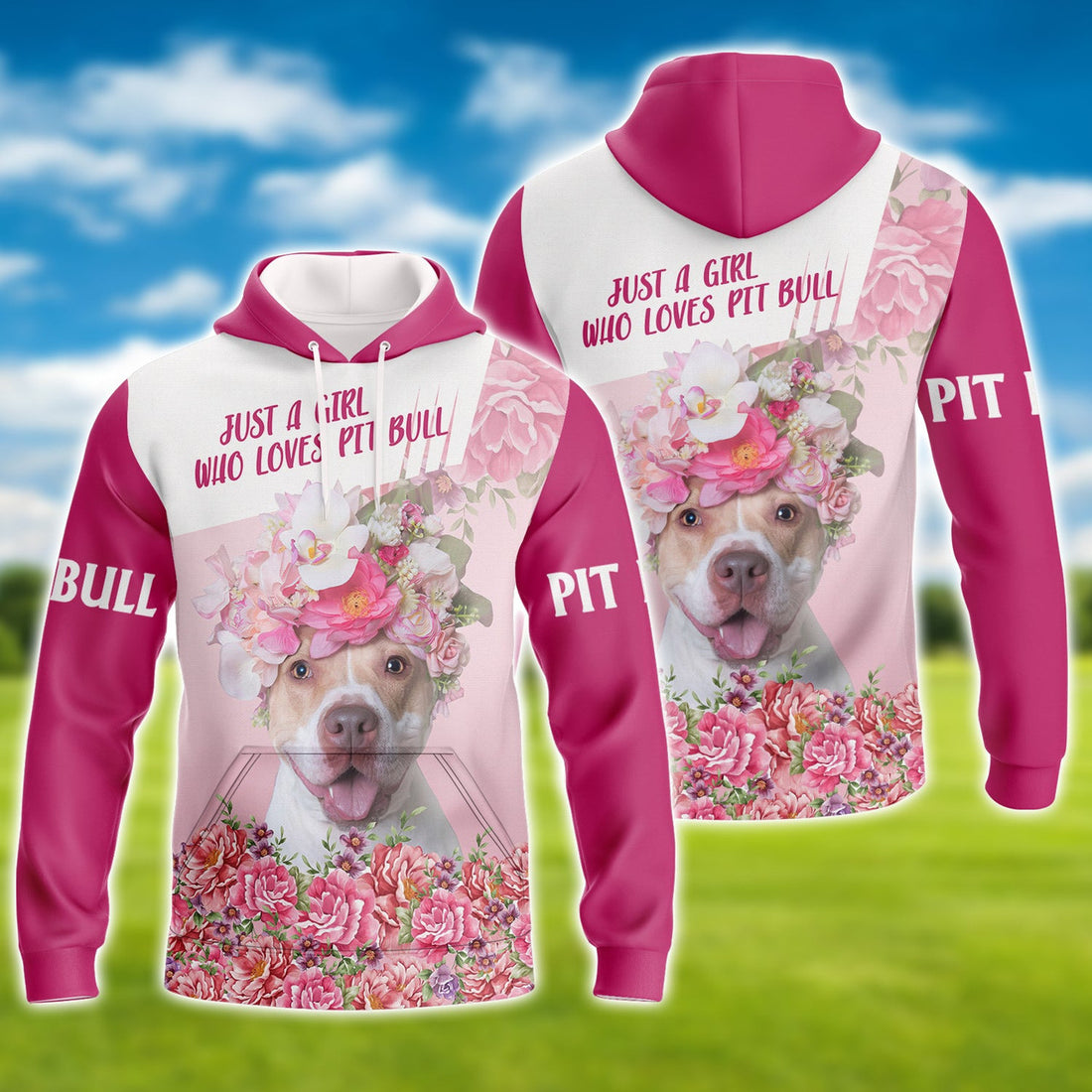 FUNSTUFFPRINT Lover Pitbull 3D Hoodie and Zip Hoodie