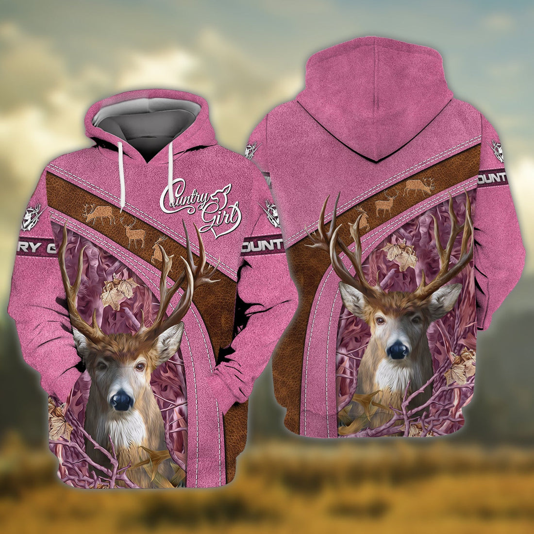 FUNSTUFFPRINT Country Girl 3D Hoodie and Zip Hoodie