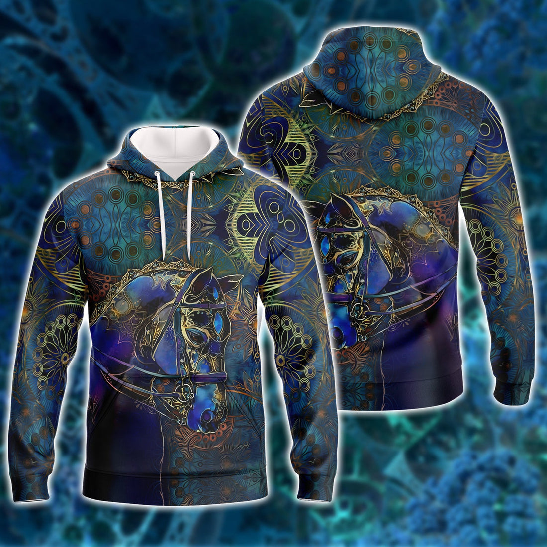 FUNSTUFFPRINT Horse - Poseidon - Full Print 3D Hoodie and Zip Hoodie