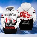 FUNSTUFFPRINT Lest We Forget Anzac Day Remembrance Soldier Design 3D Hoodie and Zip Hoodie