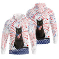 FUNSTUFFPRINT Independence Day Is Coming - Black Cat Full Print 3D Hoodie and Zip Hoodie