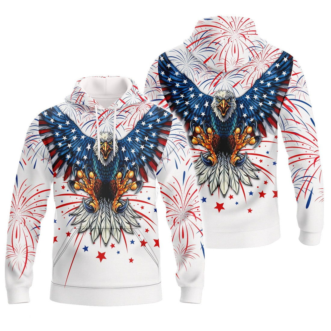 FUNSTUFFPRINT Independence Day Is Coming Ealge 3D Hoodie and Zip Hoodie