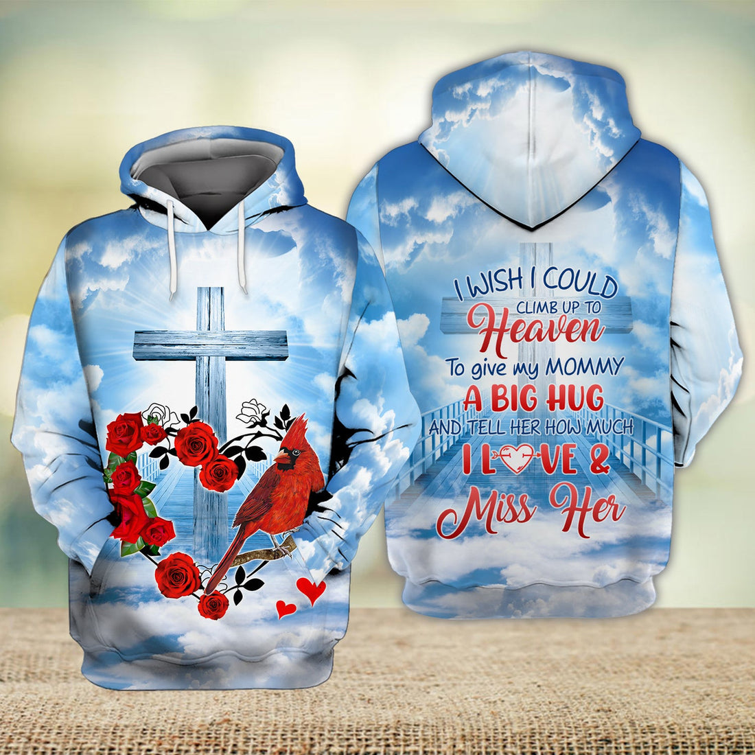 FUNSTUFFPRINT I With Could Heaven Mommy Memorial 3D Hoodie and Zip Hoodie